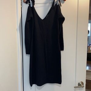 Midnight blue Club Monaco off the shoulder sweater dress